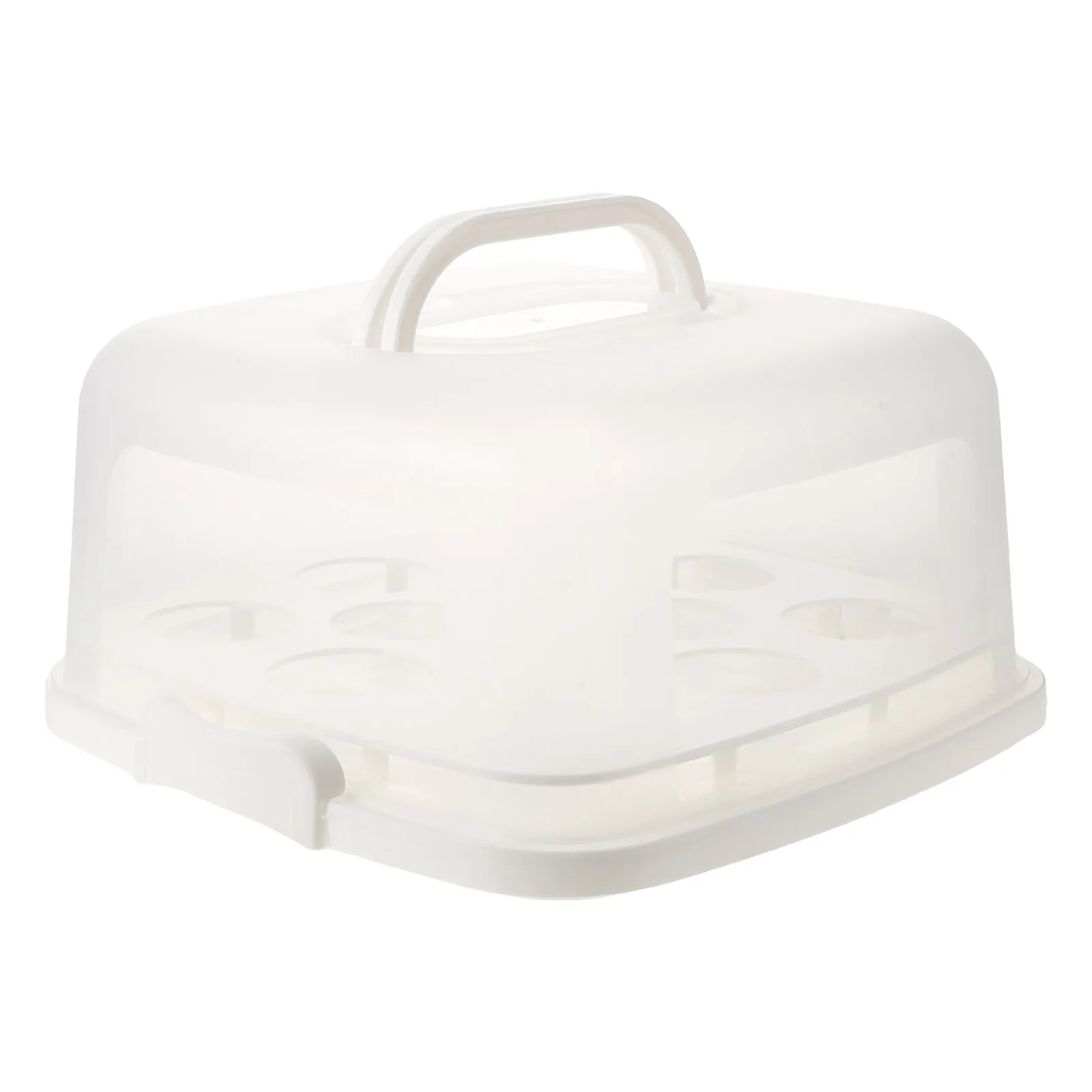 

10 Inch Cake Holder Carrier with Ventilated Design Reusable Cake Transport Box for Safe Dessert Storage Birthday Cupcake Stand