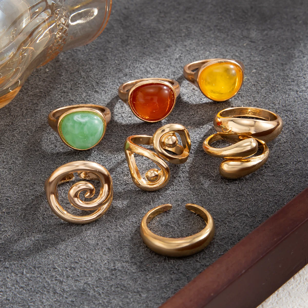 DIEZI Hip Hop 8'li Set Reçine - Vintage Punk Knuckle Rings Set incelemesi ve fiyatı