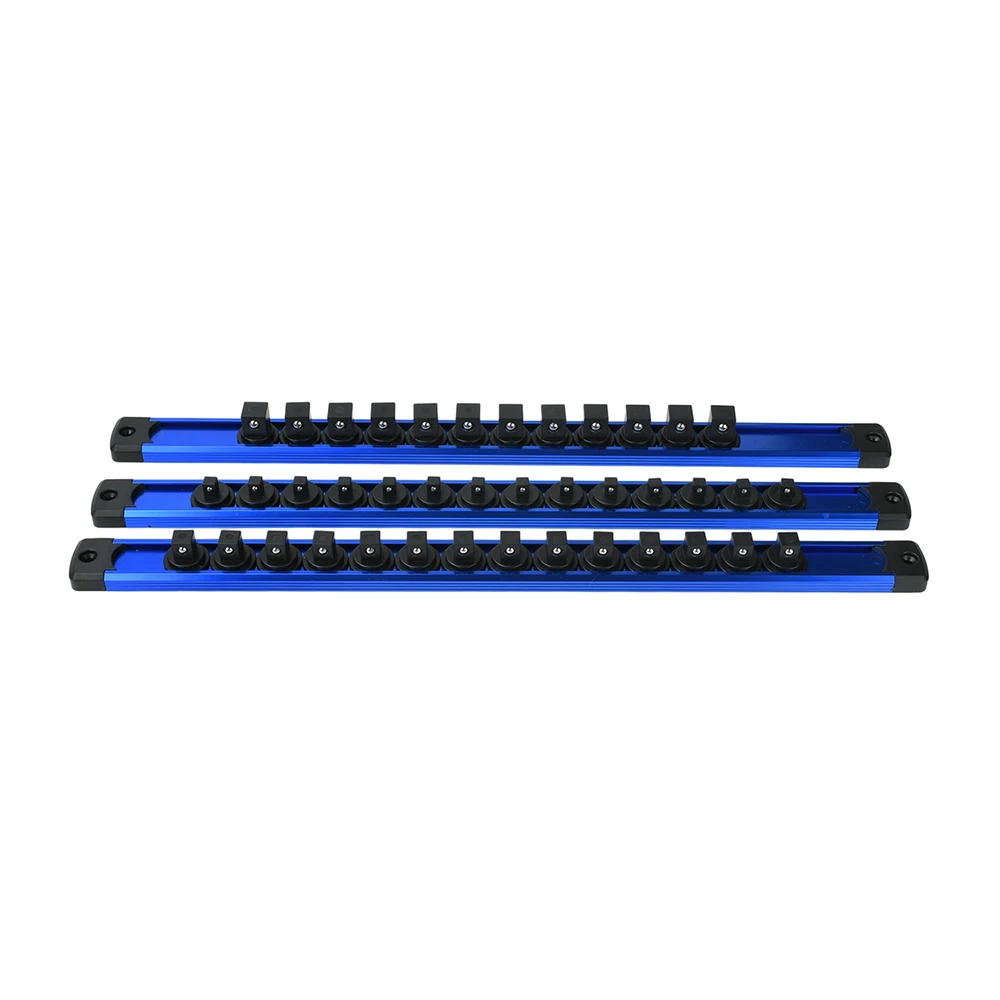 1 Stück 360 ° Schwenkbarer magnetischer Steckdosen-Organizer, 1/4 3/8 1/2 Zoll, Steckdosen-Clip, Schienenhalter, Steckdosen-Rack-Tablett, Handwerkzeuge, Blau, Rot ﻿ – Detail 12