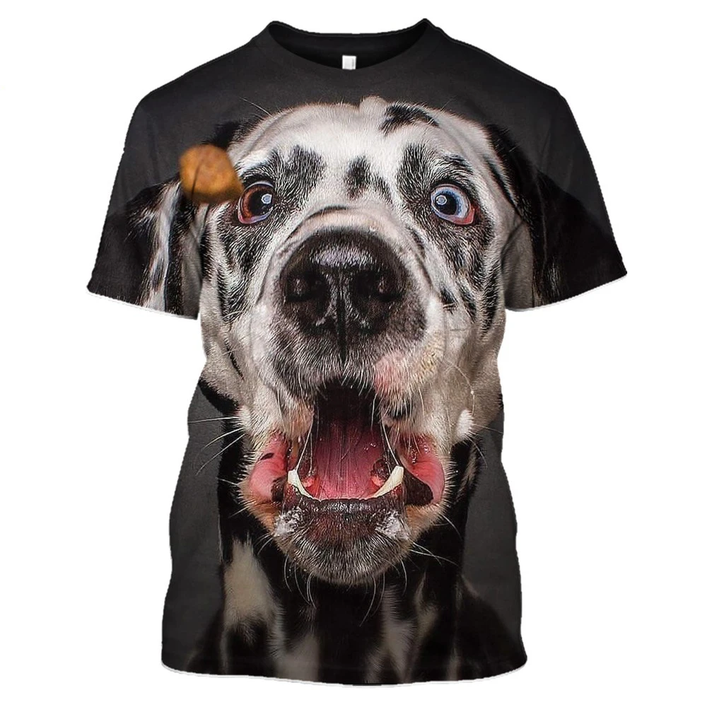 Summer Trend Animal Dog 3D HD Printed T-shirt Fun Top Men\'s Casual Clothing Hip Hop High-quality Crew Neck Short Sleeve Shirt6XL