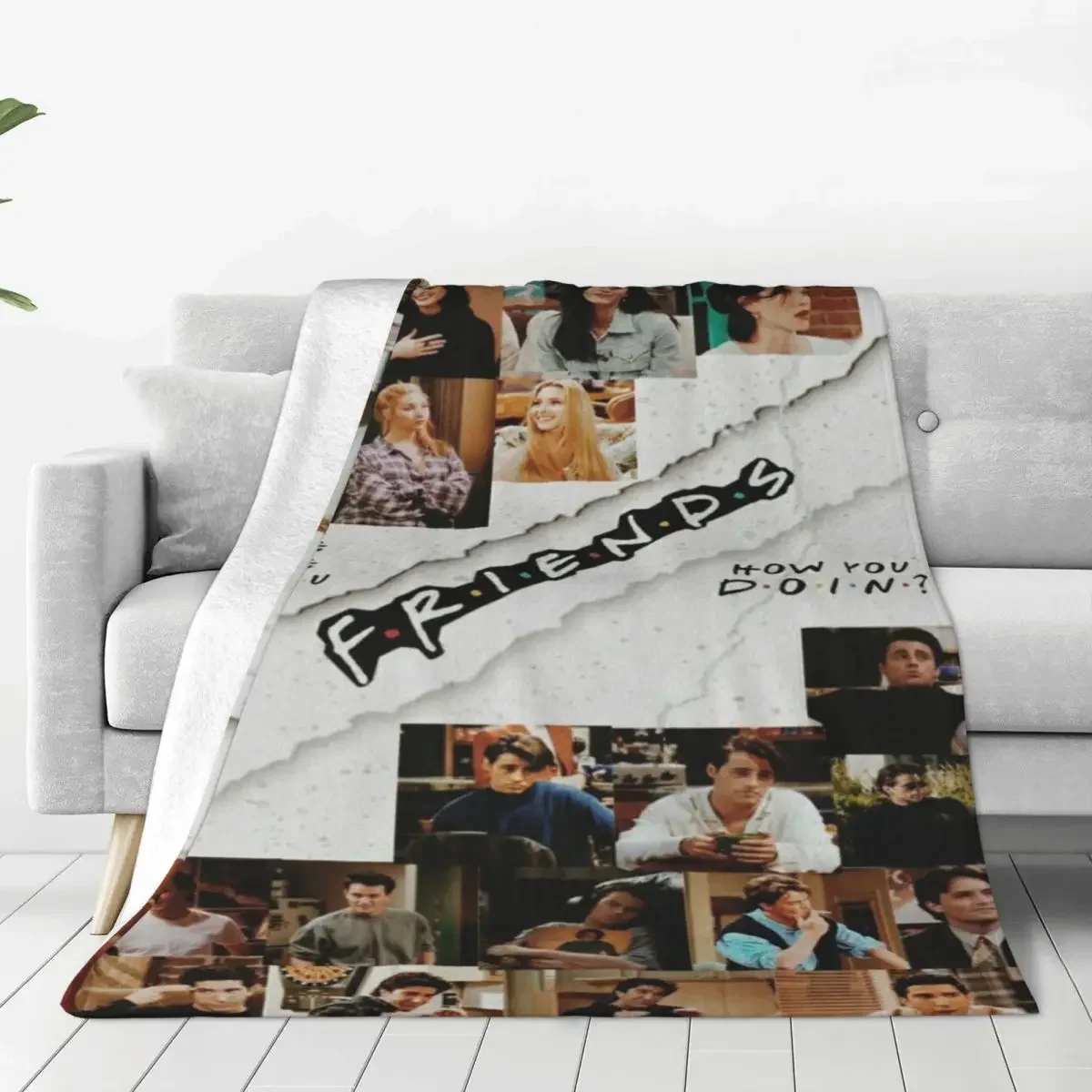 

Friends TV Show Plaid Blankets Sofa Cover Flannel Winter Multifunction Soft Throw Blanket for Home Travel Bedspread