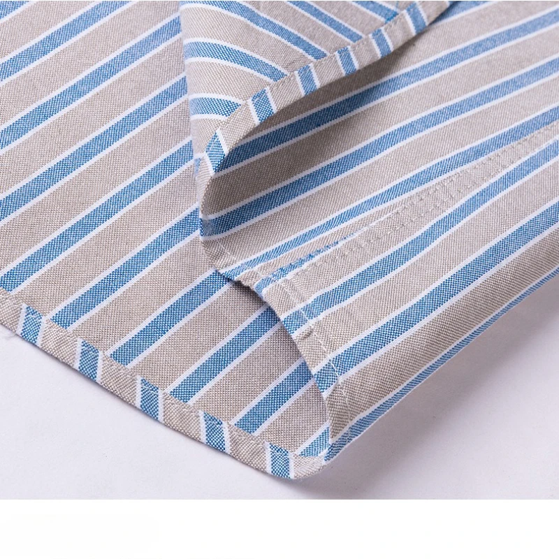 Shirt Men Long Sleeve Plaid Striped Shirts Oxford 100 % Cotton Long Sleeve Shirt for Men 5XL 6XL Business Casual Relaxed Fit