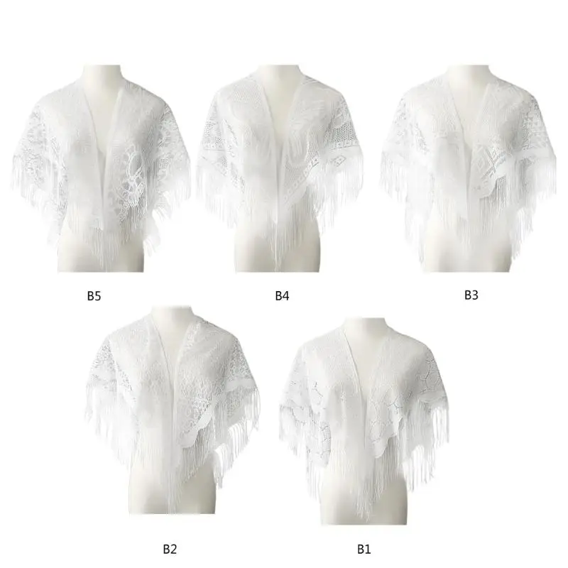 

Легкий прозрачный кружевной шарф 39BB, дышащий дизайн, комфортный круглый год, элегантное дополнение к любому наряду