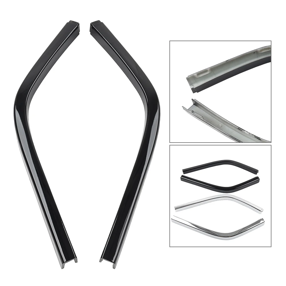 ABS Upper Fairing Side Trim Decoration 2Pcs For Honda Goldwing GL1500 GL1500A Aspencade 1988-2000 Chrome/Glossy Black