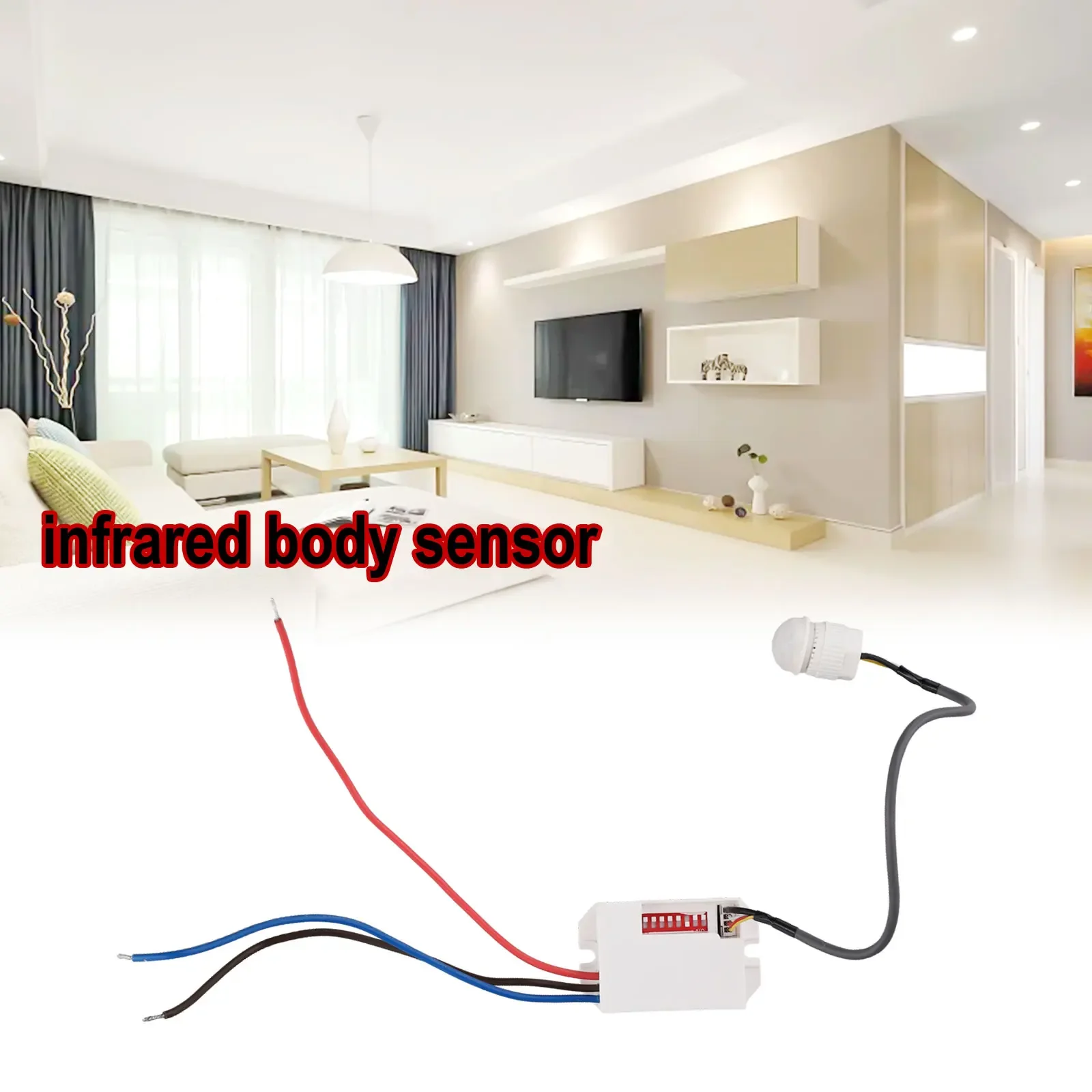 Light Switch PIR Sensor Detector Mini Recessed Motion Occupancy Rest Dips 800W Adjustable Ceiling IP20 50/60Hz