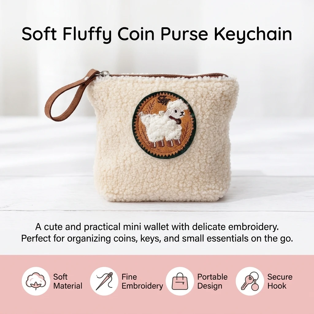 Porte-monnaie en forme de mout - Embroidery Wallet avis et prix