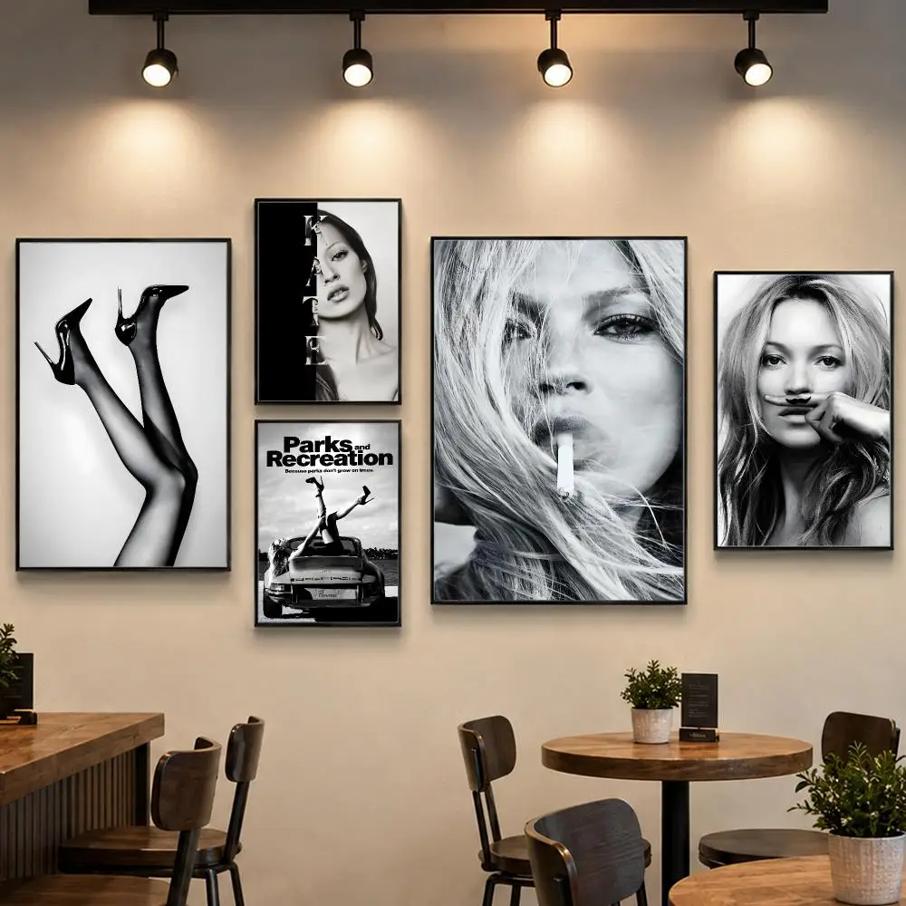 Model K-Kate Moss Poster PP Paper Decorative Wall Art for Living RoomsBedrooms Bars Cafes Stylish Home Decor Gift