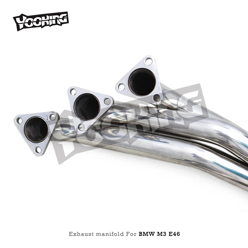 Race Stainless Steel 3 To 1 Header Manifold For BMW M3 E46 L6 3.2L 2000-2006 High Performance Enhanced Sound Exhaust System