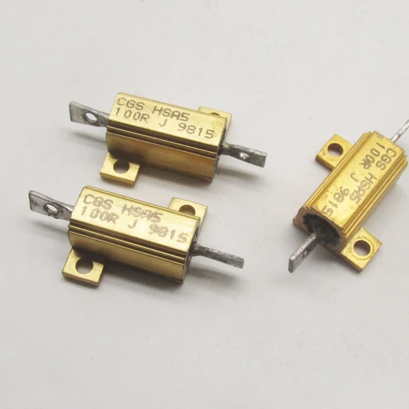 5-30pcs Imported British TE 10W 100R CGS HSA5 5% Power Aluminum Shell Resistor