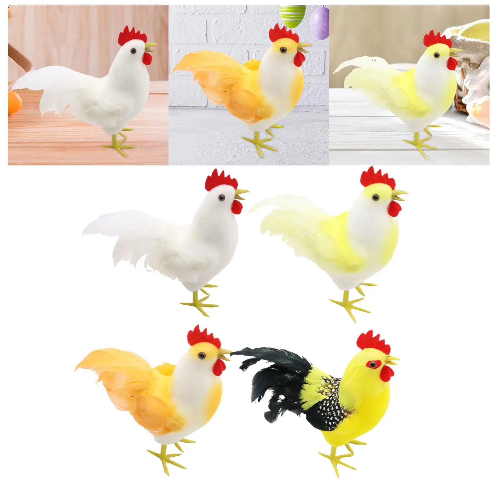 Sculpture Simulated Feathers Outdoor Gifts Garden Statue for