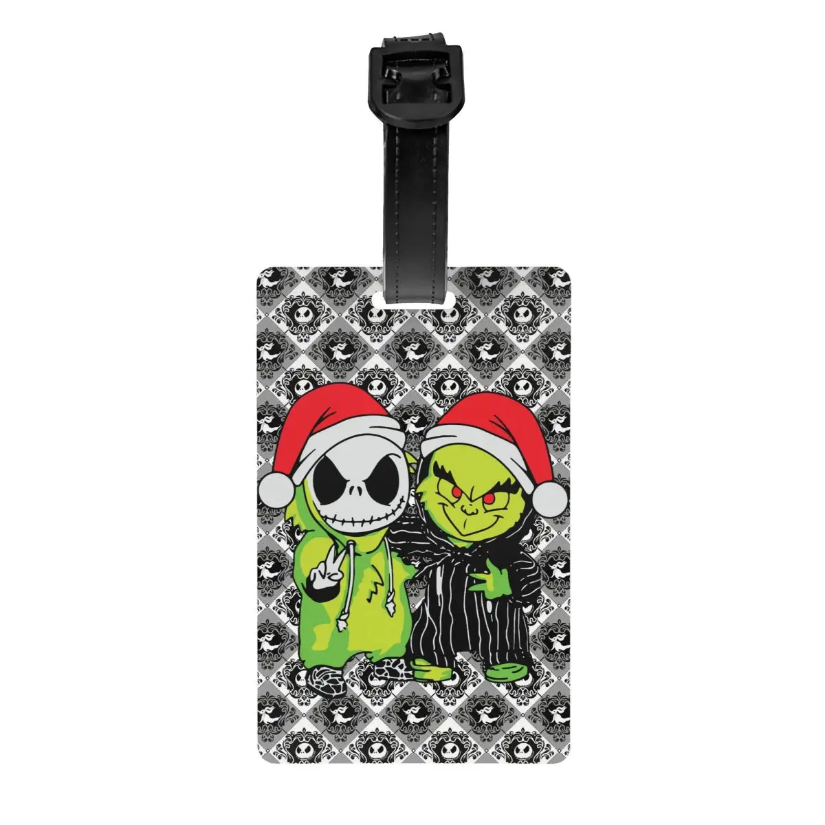 Etichetta per bagagli personalizzata Jack Skellington per valigie Divertenti incubo prima di Natale Etichette per bagagli Etichetta identificativa per copertura privacy