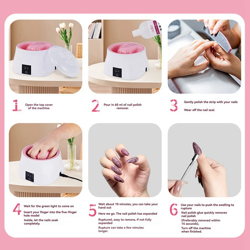 【t68x】-bol-de-trempage-electrique-pour-ongles-resistant-a-l'acetone-bol-de-dissolvant-de-vernis-a-ongles-en-gel-a-tremper-plus-rapide-bol-de-manucure-chauffe-prise-ue