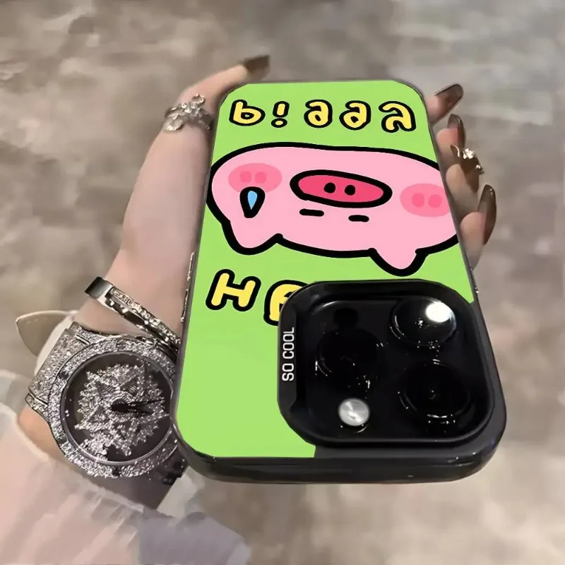 حافظة هاتف على شكل حيوانات كرتونية حافظة هاتف ملونة لهاتف آيفون 17 16 15 14 13 12 11 Pro Max Plus