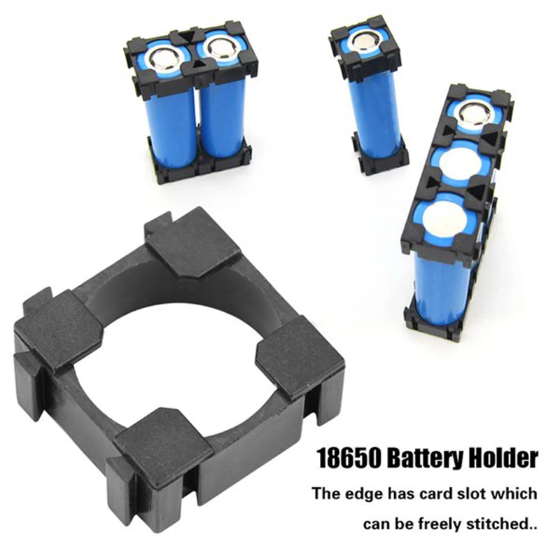 200Pcs Battery Bracket 18650 Anti Vibration Holder Bracket 22X22mm Lithium Batteries Support Stand