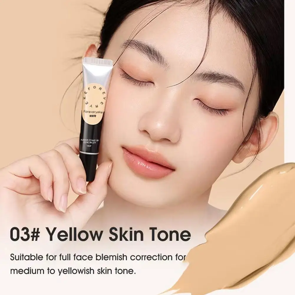 Face Concealer Cream Liquid Foundation For Dark Eye Circles Pimple Mark Waterproof Longlasting Smooth Makeup Skin Care 10g