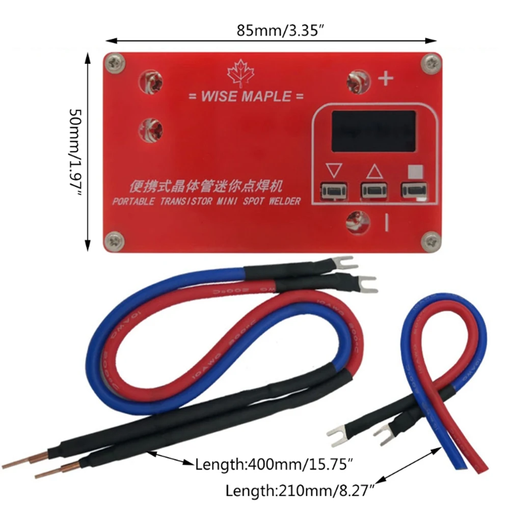 ABHU Portable Transistor DIY Mini Spot Welding Machine 18650 Lithium Battery LCD Display Screen Spot Welder