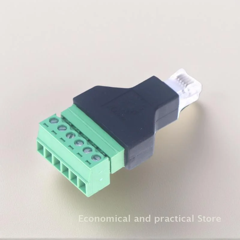 Ethernet mannelijke connector naar klemmenblokstekker voor CCTV-kabeladapter 6-pins