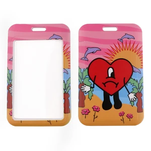 Kırmızı kalp Kawaii Boyun Askısı Anahtarlık, Kordon, kimlik Kartı tutucu, isim etiketi, Keycord, DIY, cep telefonuna bağlı asmak için halat, güzel Bisiklet zincirinin ilk 10 satışı ve kırmızı no. 7