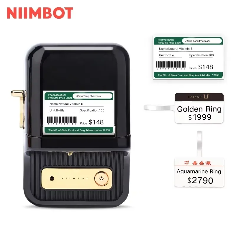 NIIMBOT B21 50mm Jewelry Mini Printer Barcode Portable Sticker Printer Store Price logo Printer for Wholesale