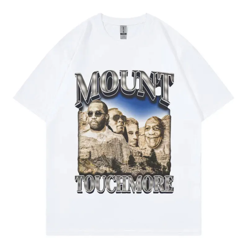 Funny P Diddy Mount Touchmore round neck T Shirt Hip Hop Vintage Clothing Short Sleeve T-shirt Fashion Trend Streetwear T-shirts