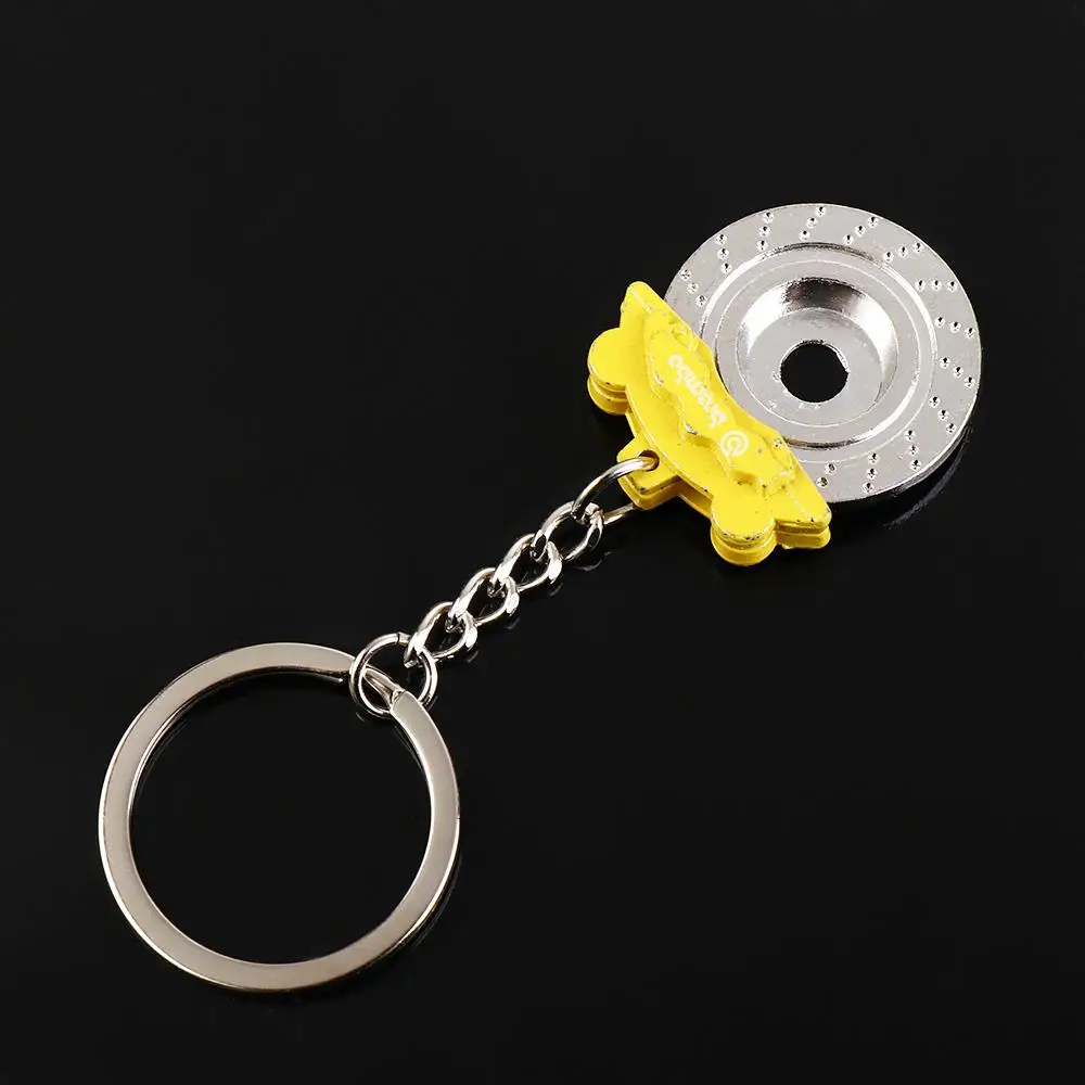 Anti-lost Car Key Buckle Trinket Pendant Wheel Caliper Keyrings Waist Key Ring Brake Disc Keychains Disc Brake Key Chain