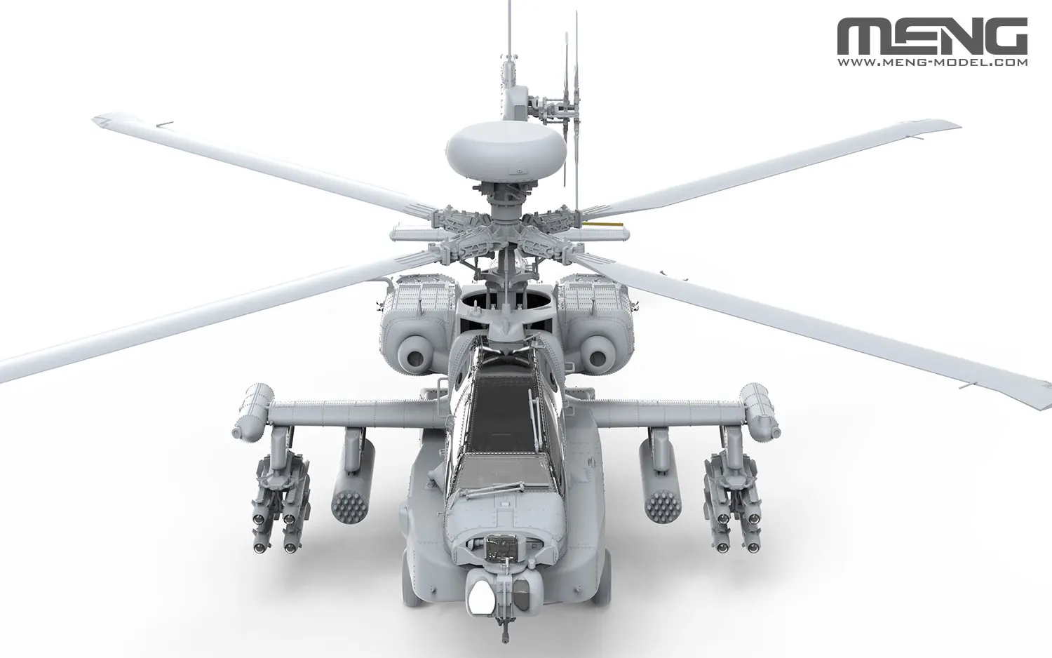 MENG อเมริกัน AH-64D ยาวโบว์ Apache เฮลิคอปเตอร์ติดอาวุธประกอบ 1/35 QS-004