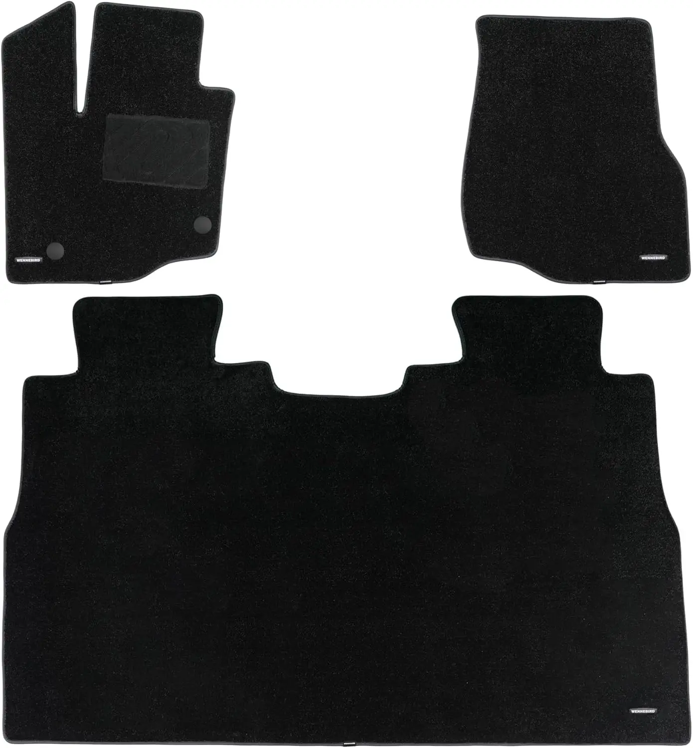 Carpet Floor Mats for 2015 - 2026 SuperCrew Cab, Black, 0.5-Inch Ultra-Thick, Noise-Reducing, All-Weather Waterproof Anti-Slip
