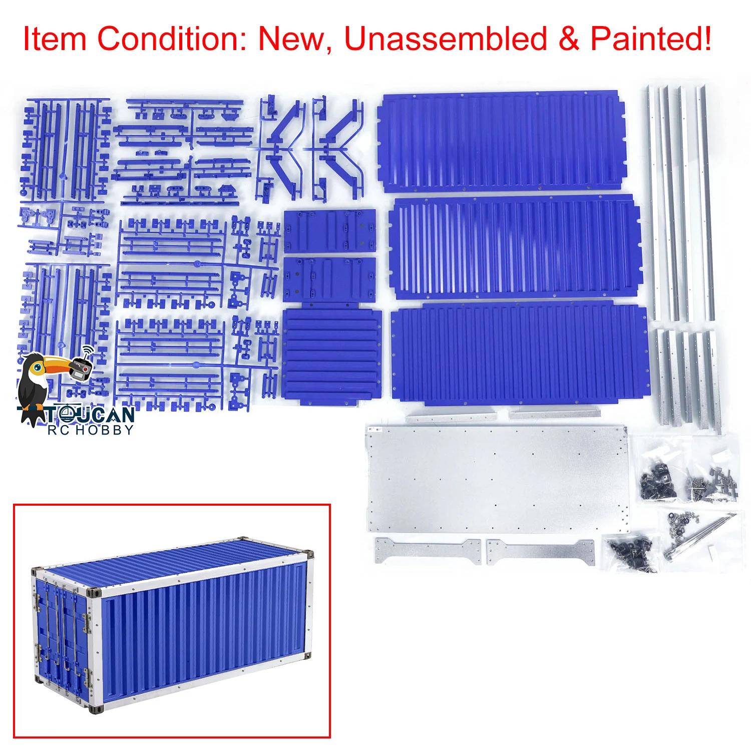 TOUCAN 未塗装 DIY モデル 20フィートコンテナボックス 1/14 セミトレーラートラクタートラック 愛好家向け