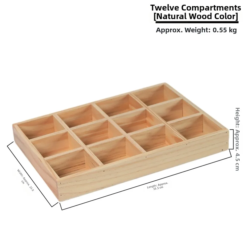 Vintage Color Wooden Organizer Box Organizer Box Office Organizer Tray Vintage Wood Finish Natural Wood Finish