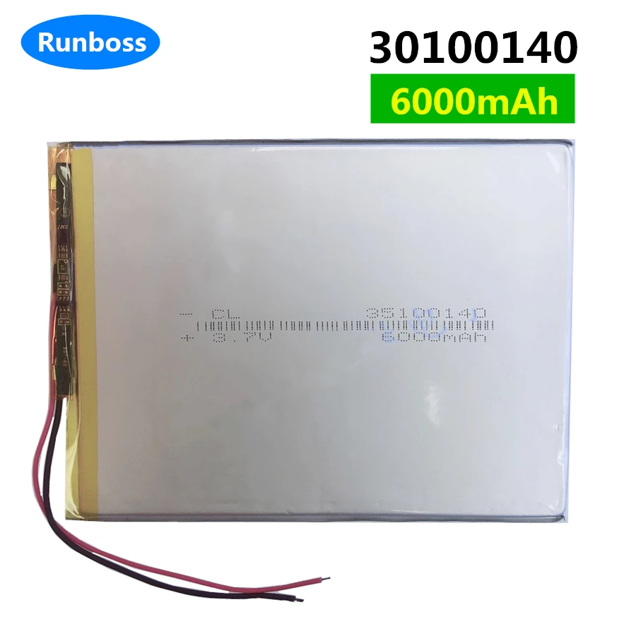 New 3.7V Li Polymer lithium Tablet PC battery 30100140 6000mAh For Teclast M40 /M40 Love Landing PDA Smart Computer 3.7v Polymer