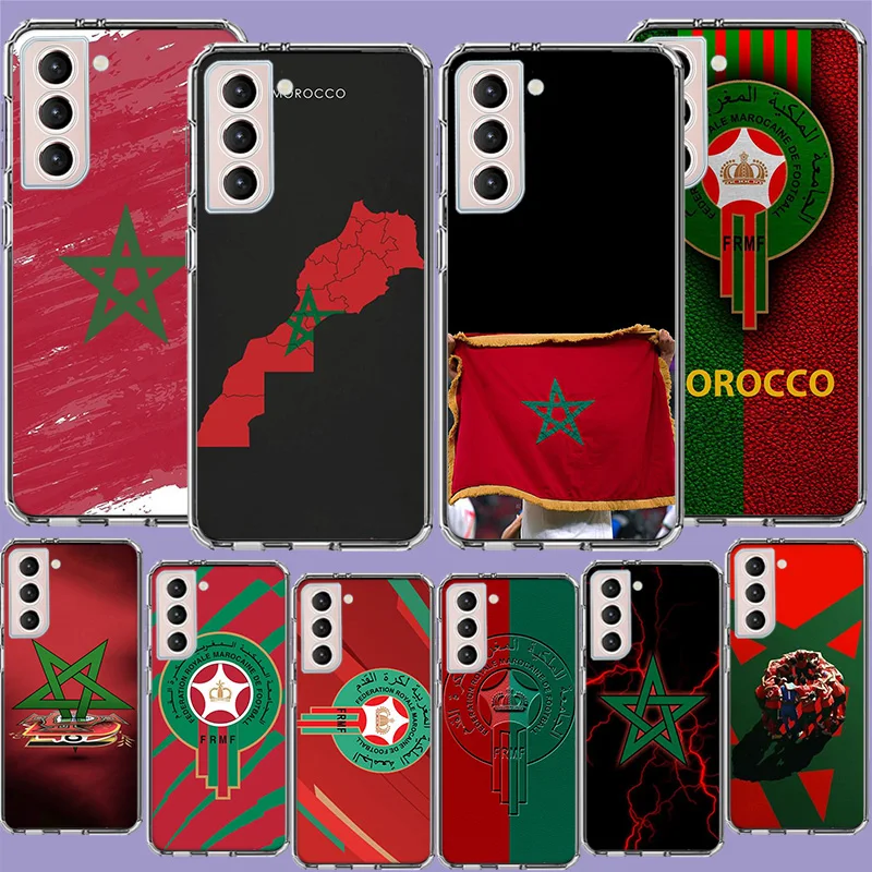 Morocco Flag Phone Case For Galaxy A14 A24 A34 A54 Samsung A02S A12 A22 A32 A42 A52 A72 A13 A33 A53 5G A03 A03S A23 A73 A20S Cov