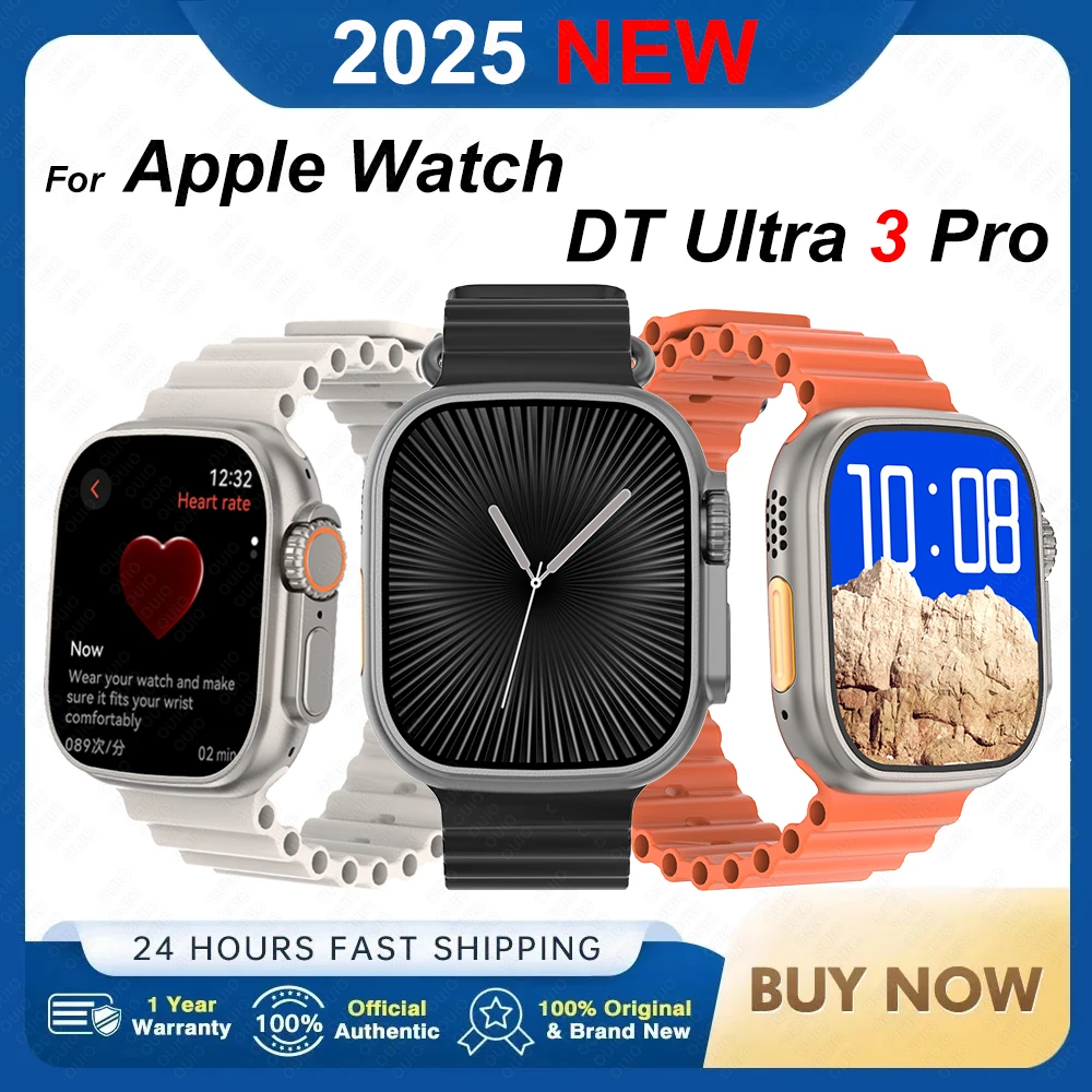 2025 جديد DT Ultra 3 Smartwatch Men Google Map HD 32GB مشغل MP4 بلوتوث شبكة مشاركة APP Store ChatGPT Smart AI Watch