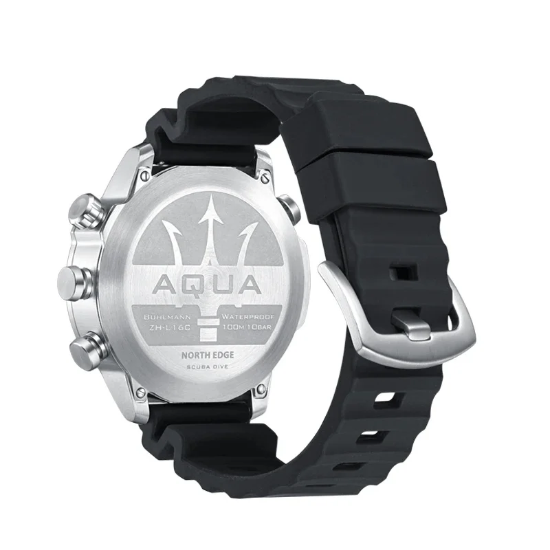 NORTH EDGE Mens Digital Watch Professional Dive Computer Watch Scuba Diving NDL (No Deco Time) 50M Altimeter Barometer Compass