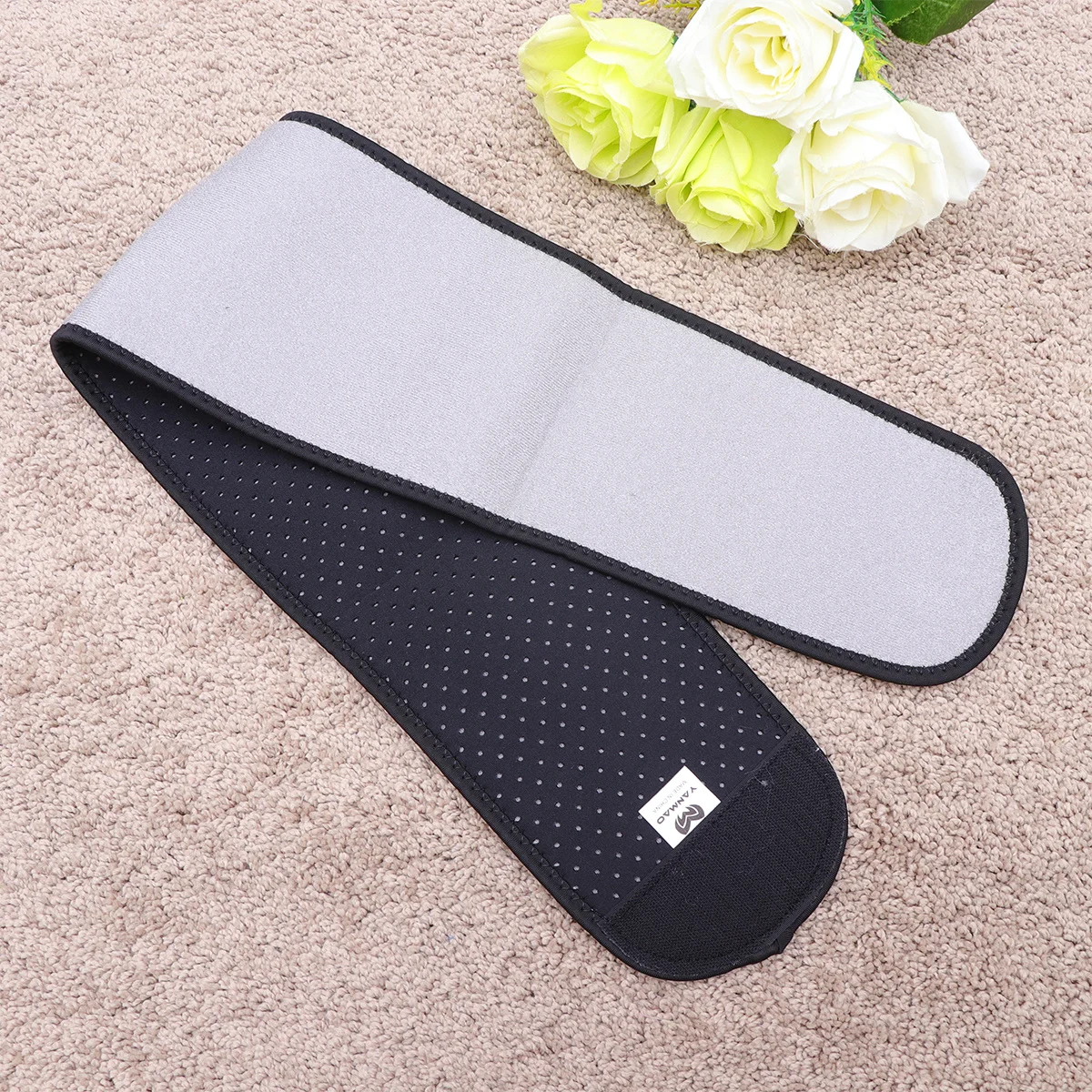 

Waist Support Belt Breathable Elastic Lumbar Brace for Sports Back Pain Relief Grey Waist Support Belt