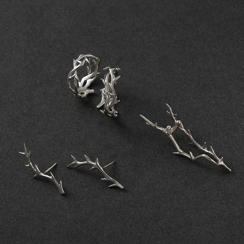 Retro obsession ring for men, trendy personality, open mouth ring, fashionable hip-hop style, single men, thorny ring image 2