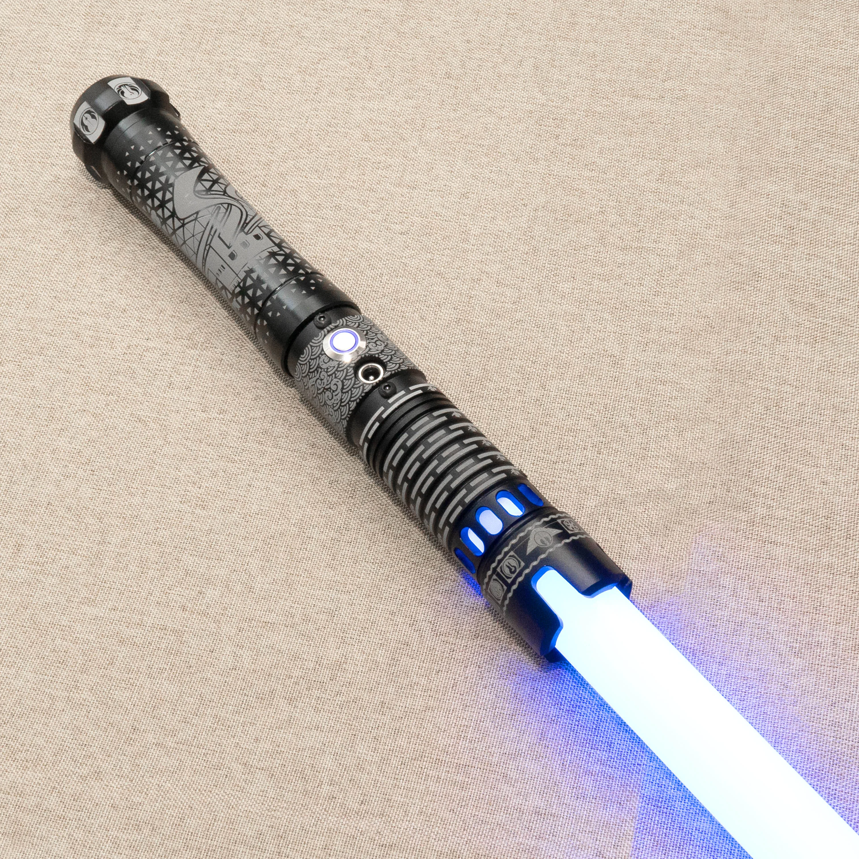 Lightsaber RGB Neo Pixel Smooth Swing Heavy Dueling โลหะ Hilt การออกแบบแกะสลัก OC Blaster Ghost Jedi คอสเพลย์ของเล่นดาบเลเซอร์