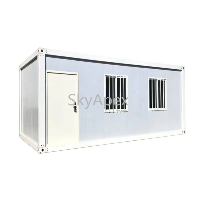 

20-Foot Steel Mobile Modular Homes Prefabricated Tiny Office Container House Flat Pack Detachable for Shipping Hotels Apartments