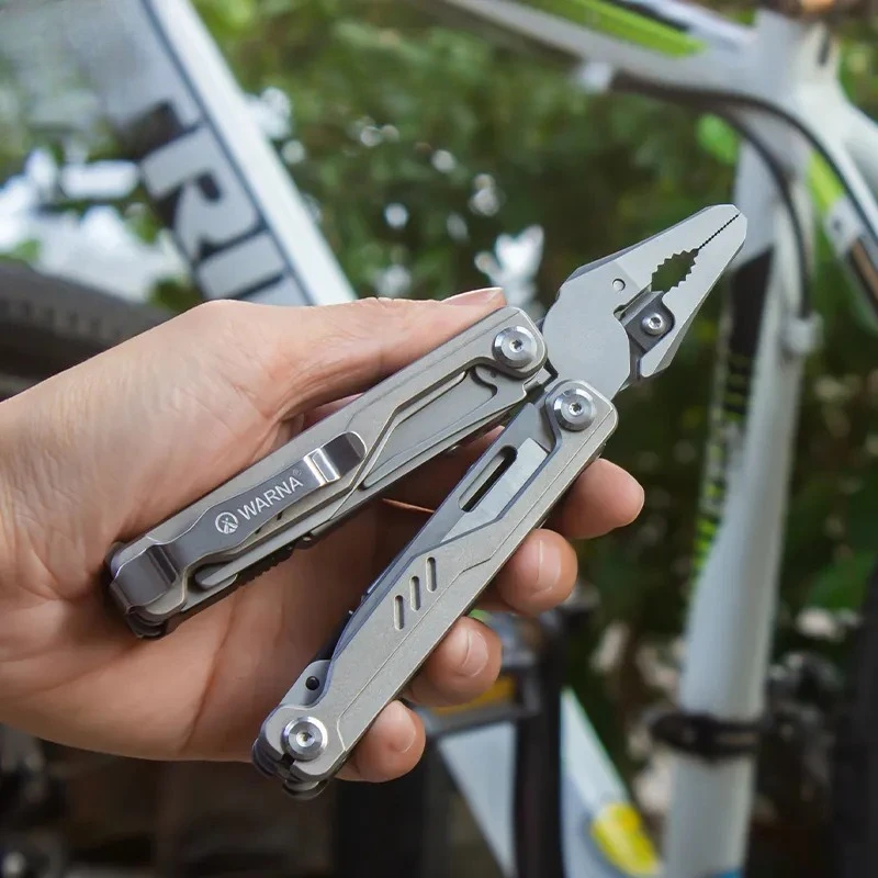 TC4 Titanium Multitool Pliers Folding Pocket Knife Scissors Saw Portable Outdoor EDC Camping Hiking Tool