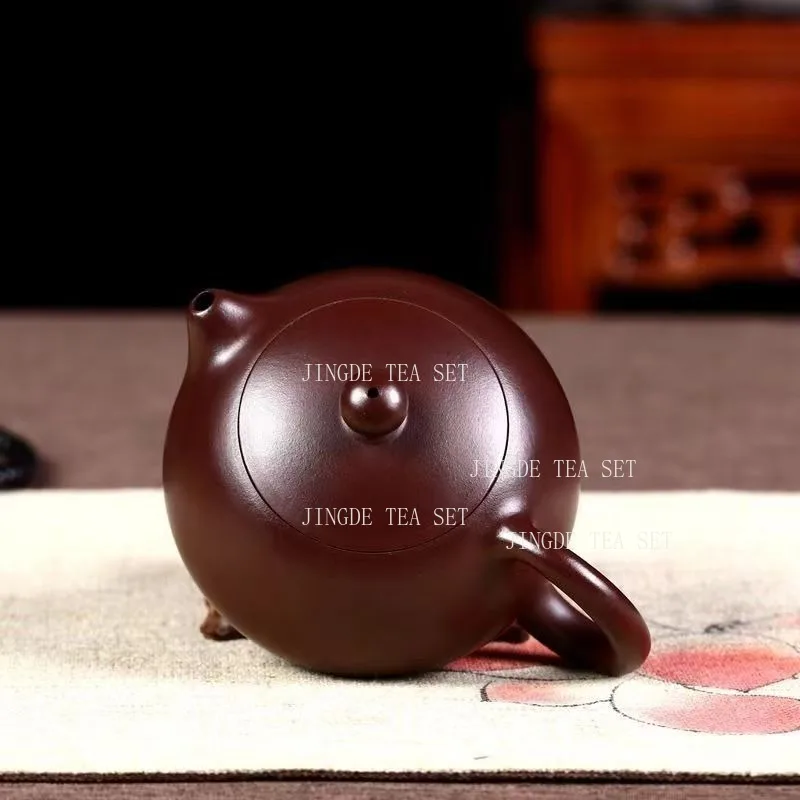 Yixing Zisha Xishi Teapot Original Purple Red Clay Purple Sand Pot Chinese Kung Fu Tea Ceremony Teapot for Home Tea Making