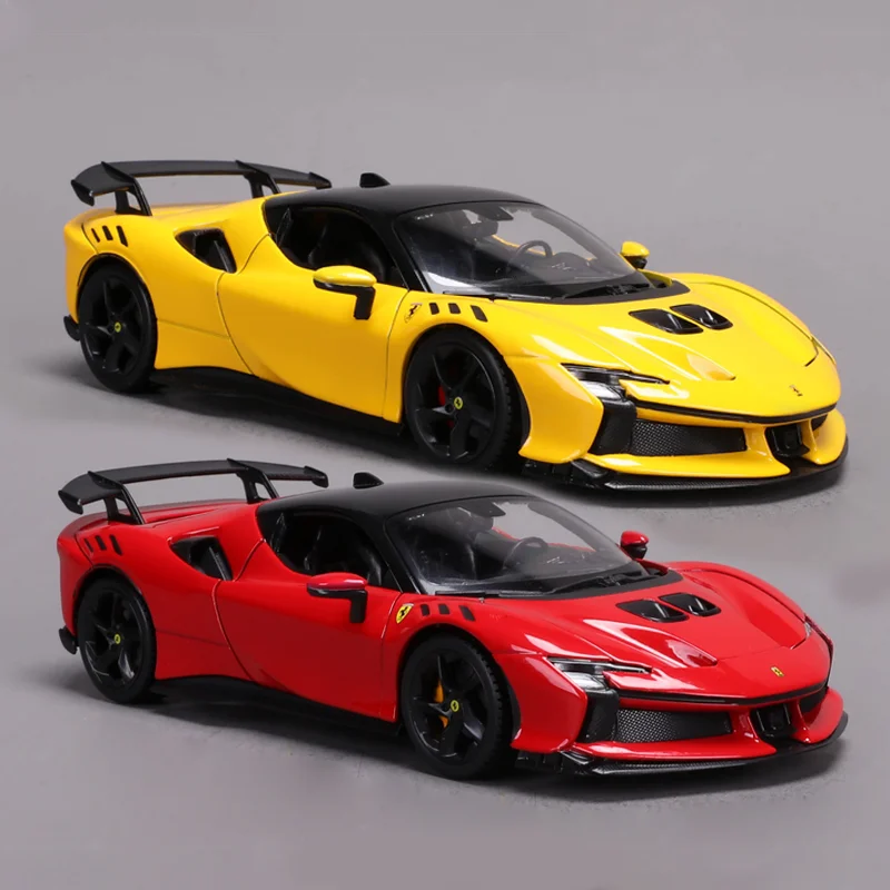 Auf Lager Bburago 1:24 Sf90 Xx Serie Legierung Miniatur Druckguss Auto Modell Simulation Sammeln Ornament Angepasst Spielzeug Geschenke