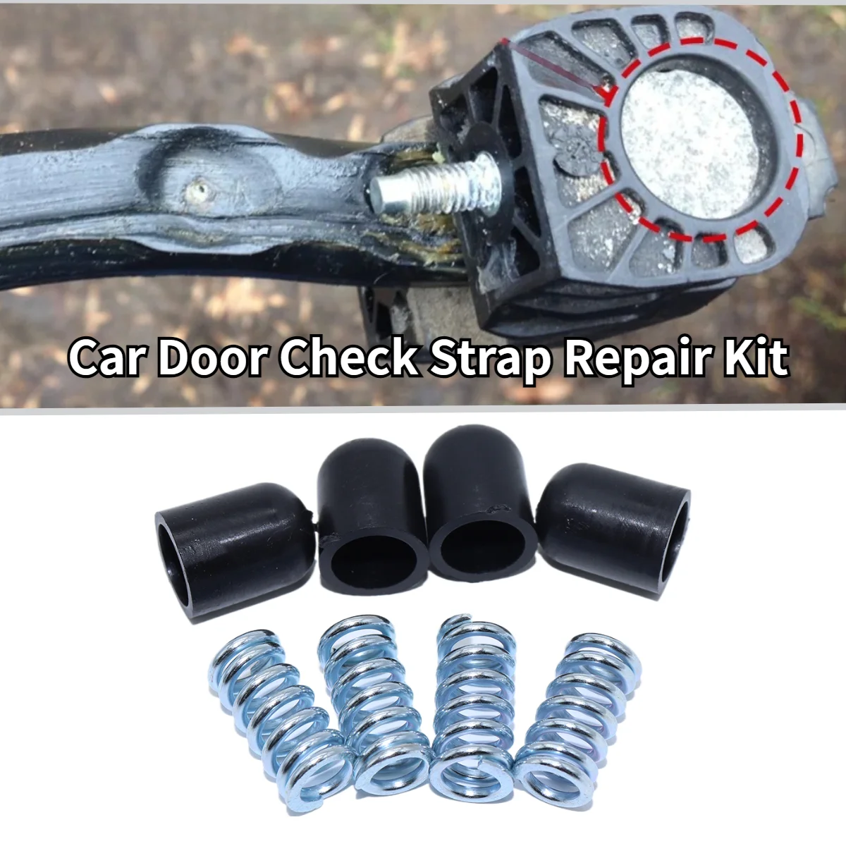 

For 2 Door Car Door Check Strap Repair Kit Stopper Damping Spring For Skoda FABIA II 5J2 5J5 RAPID I NH3 SUPERB I-II B5 B6 3T