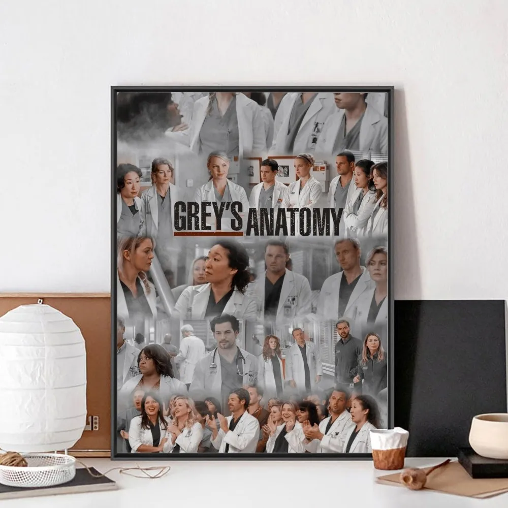 Greys Anatomy TV  Poster No Framed Poster Kraft Club Bar Paper Vintage Poster Wall Art Painting Bedroom Study Stickers