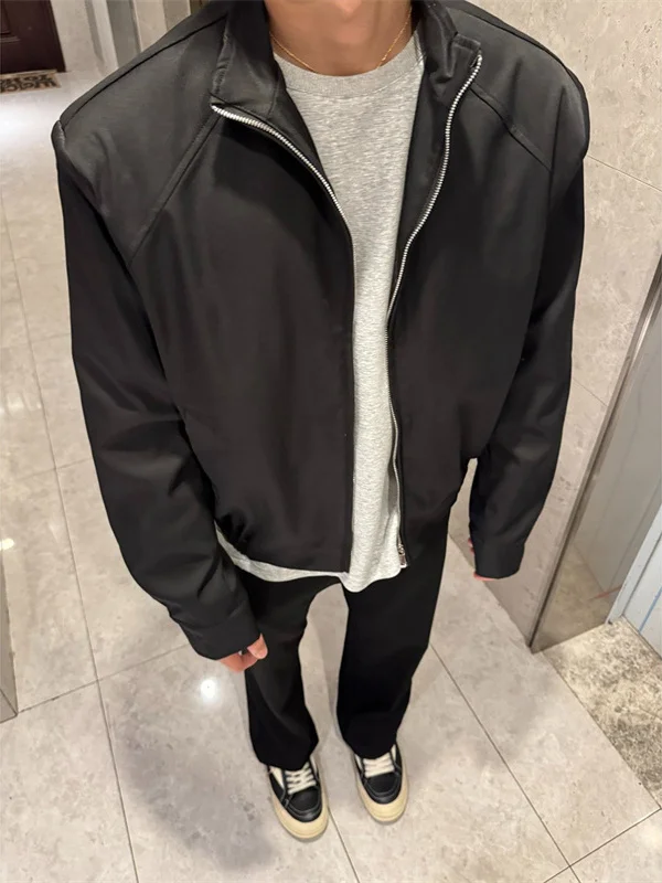 

American Sle Padded oulder Men's Jaet Autumn Winter Cleanfit Pilot Jaet Cool And Daing Baseball orm Casual Sle