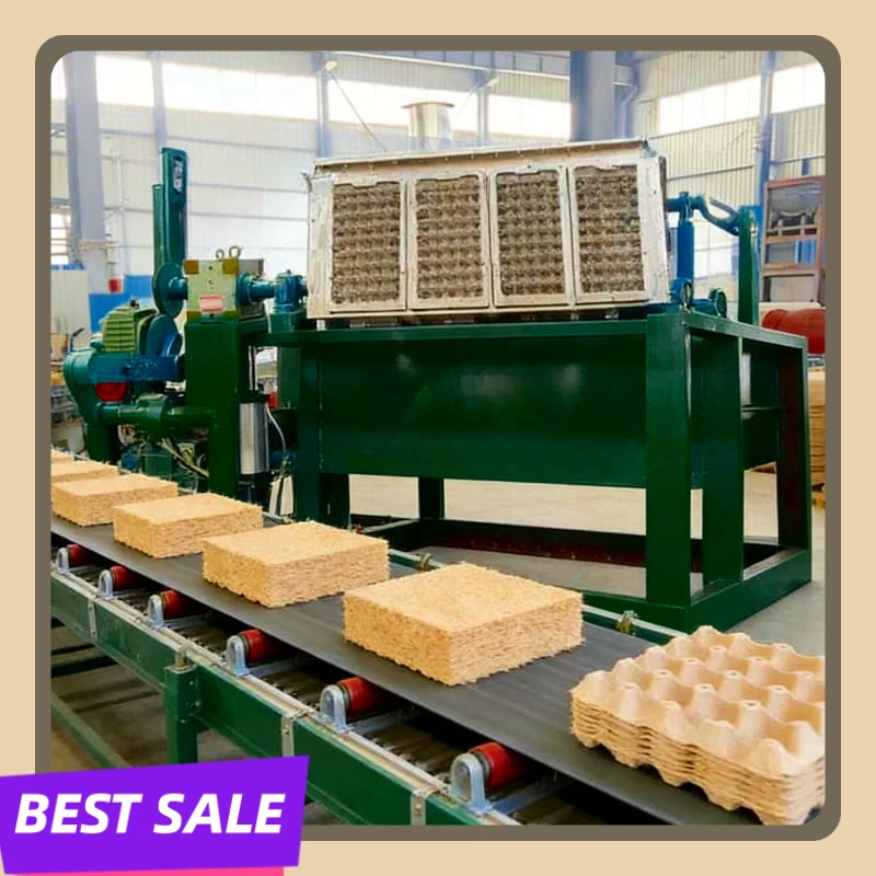 Egg Tray Making Equipment Pulp Molding Production Line Paper Egg Carton Waste Paper Recycling Poultry Farm Industrial Custom