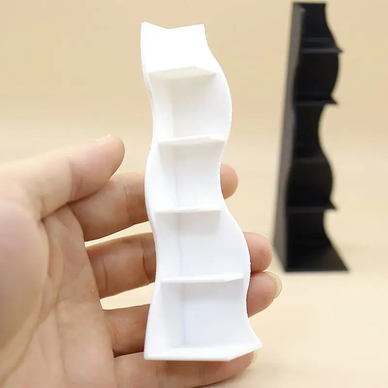 // 1Pcs Dollhouse Miniature Storage Rack Combination Storage Box Model Doll House Bedroom Living Room Decor Accessories