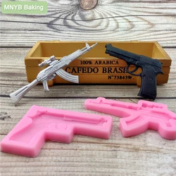 AK Gun Shape Silicone Mold DIY 3D Cake Fondant Soap Cupcake Jelly Candy Chocolate Baking Decoration Tool