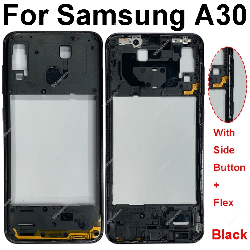 Middle Frame Housing Case For Samsung Galaxy A20 A30 A40 A50 Middle Frame Bezel Middle Plate Repair Parts