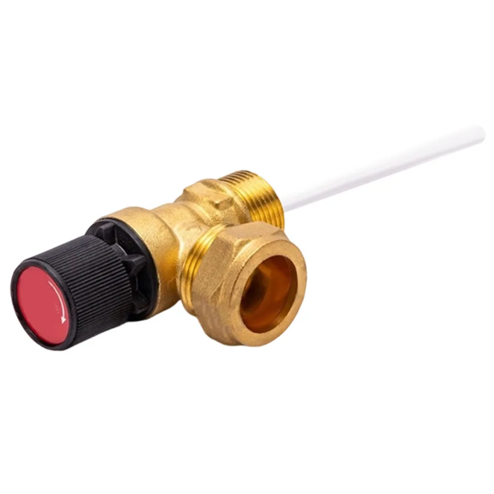 

6-барный латунный предохранительный клапан, безопасный контроль температуры, вход 12 МБСП и сжатие 15 мм для сантехнических систем