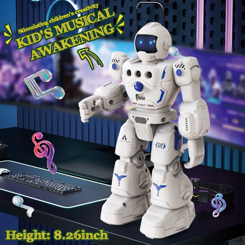 Remote control robot toy, capable of walking, sliding, singing, and dancing, RC gesture sensing control, Christmas and birthdays