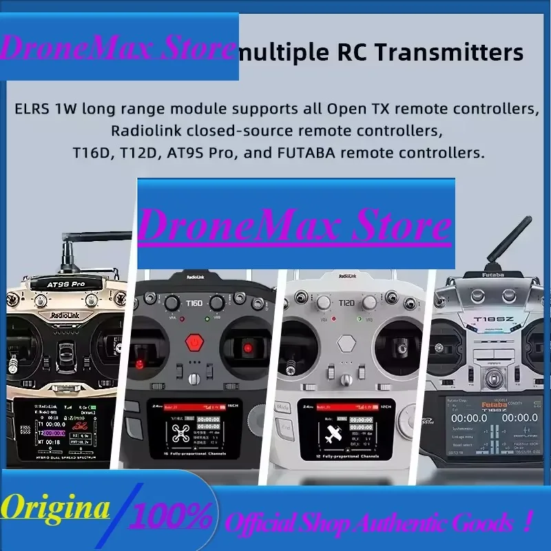 DroMaRadiolink ATA 2.4GHz ELRS 1W Nano Module, Low Latency, Long Distance, Compatible With Multiple Remote Controls